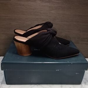 Bernardo Finley Mule Black Suede Heel Women's Size 7.5 NEW